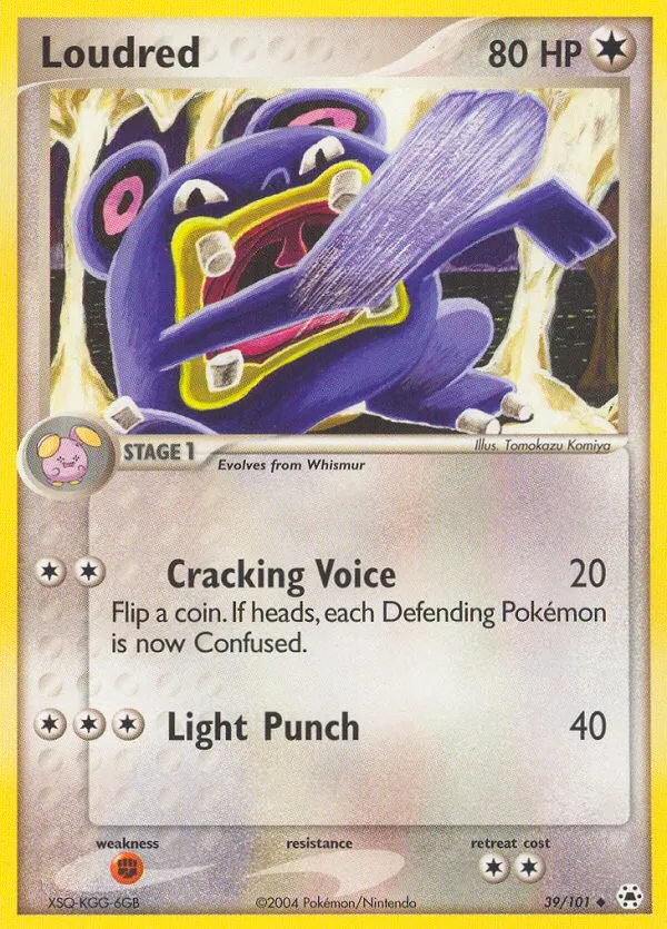 Loudred #39, Hidden Legends Reverse Foil