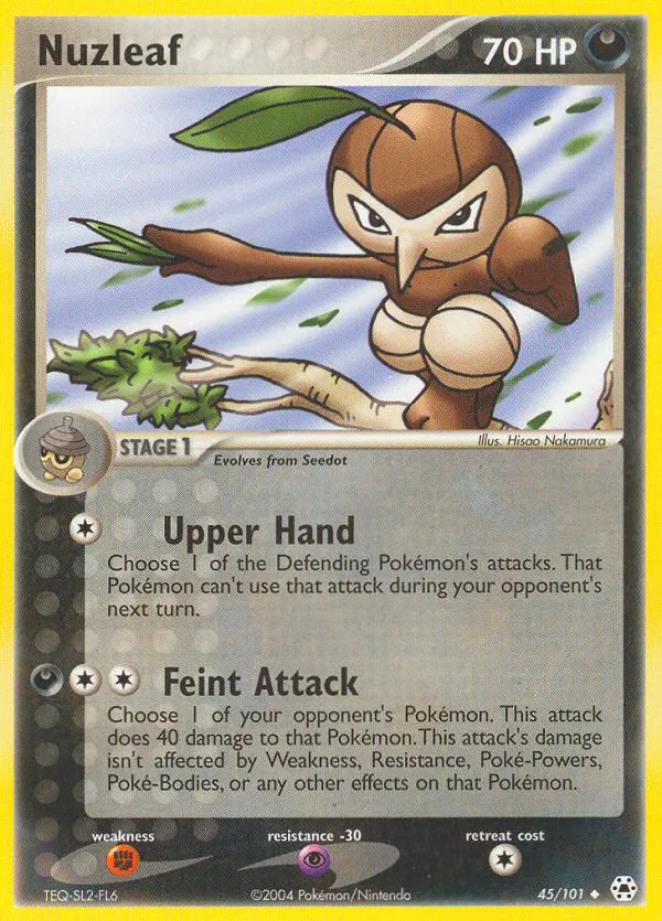 Nuzleaf #45, Hidden Legends Reverse Foil