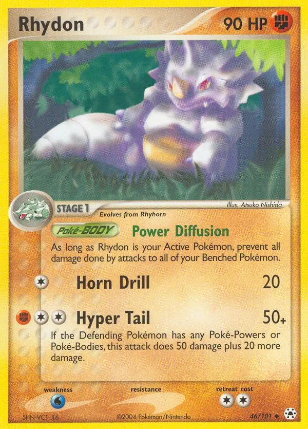 Rhydon #46, Hidden Legends Reverse Foil