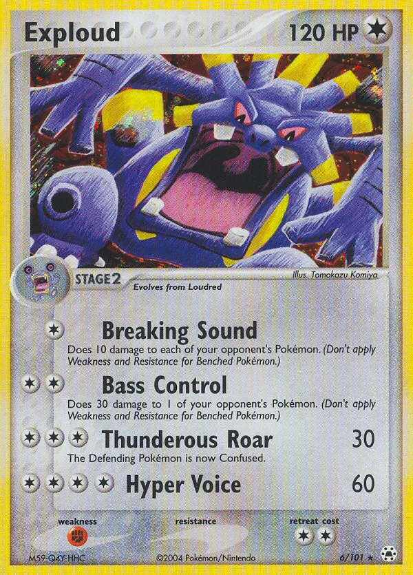 Exploud #6, Hidden Legends Reverse Foil