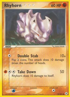 Rhyhorn #70, Reverse Foil