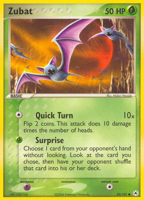 Zubat #83, Hidden Legends Reverse Foil