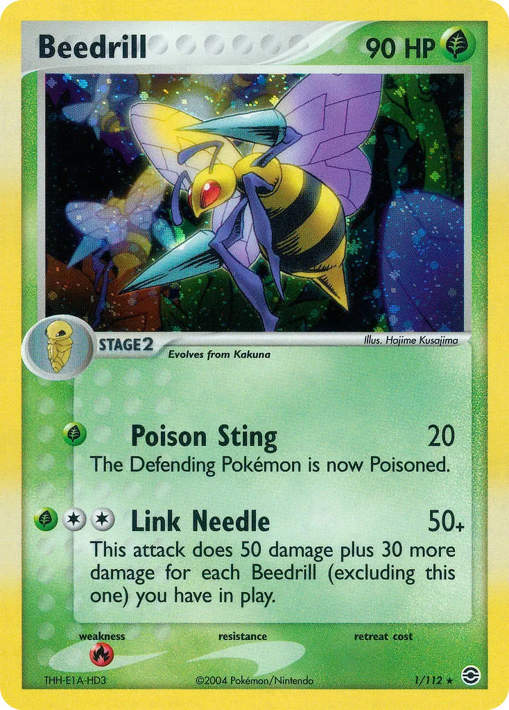 Beedrill #1, FireRed & LeafGreen Reverse Foil