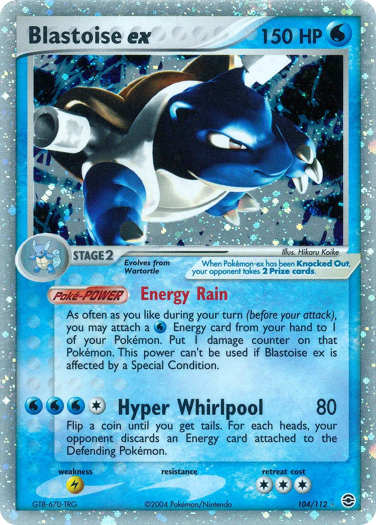 Blastoise ex #104, FireRed & LeafGreen