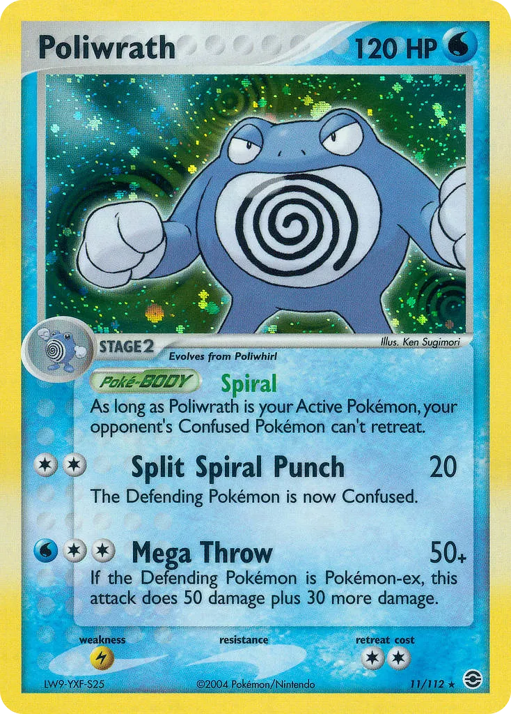 Poliwrath #11, FireRed & LeafGreen Reverse Foil