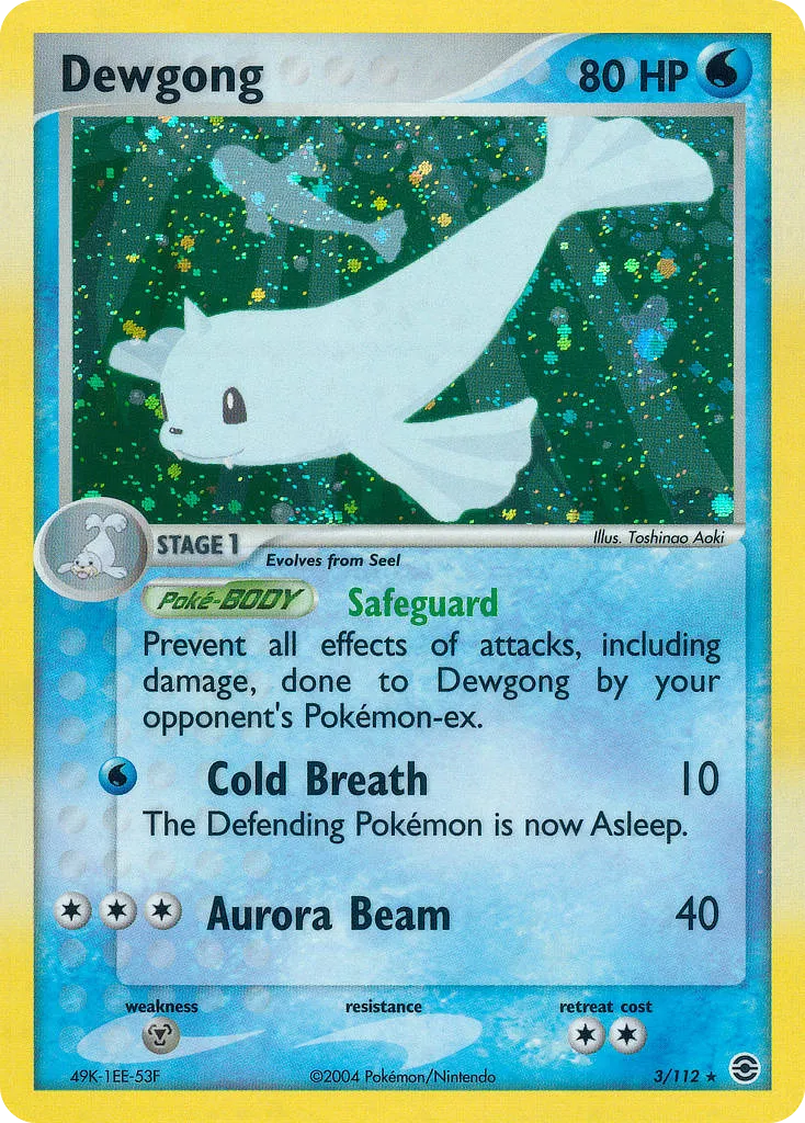 Dewgong #3, FireRed & LeafGreen Reverse Foil