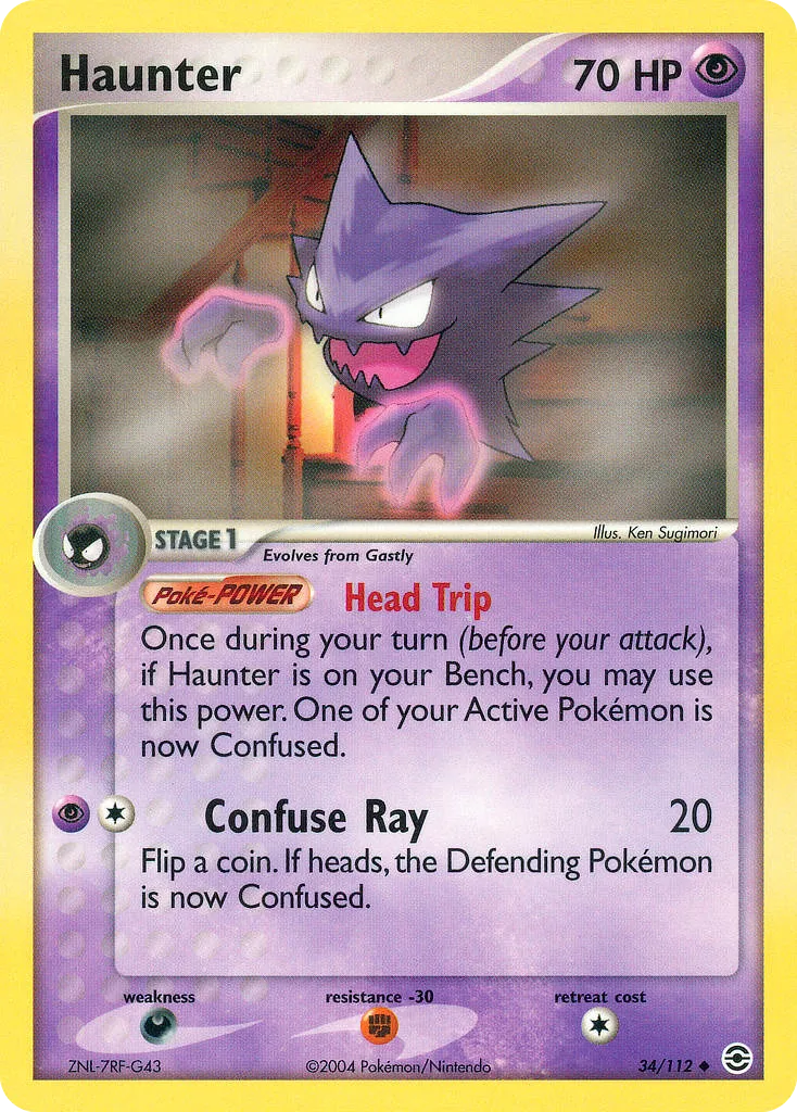 Haunter #34, FireRed & LeafGreen Reverse Foil