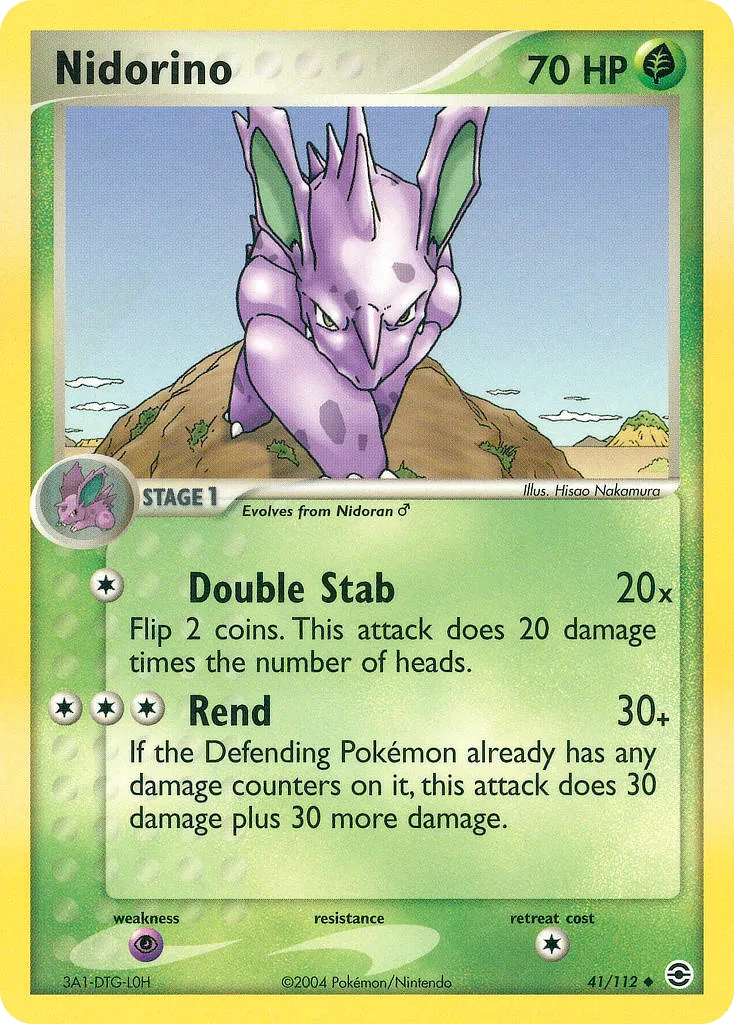 Nidorino #41, FireRed & LeafGreen Reverse Foil