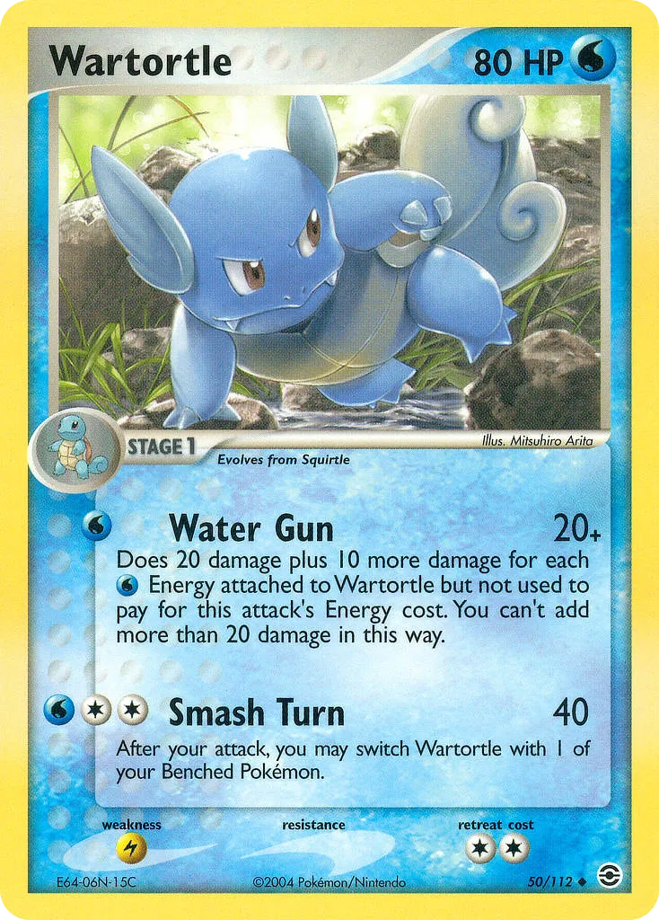 Wartortle #50, FireRed & LeafGreen Reverse Foil