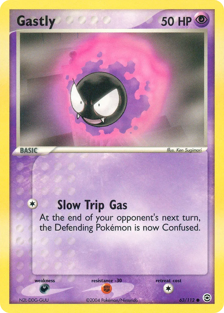 Gastly #63, FireRed & LeafGreen Reverse Foil