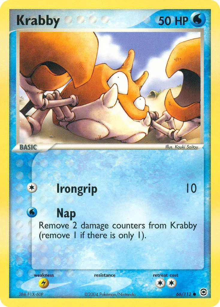Krabby #66, FireRed & LeafGreen Reverse Foil