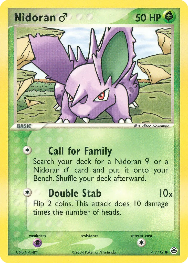 Nidoran ♂ #71, FireRed & LeafGreen Reverse Foil