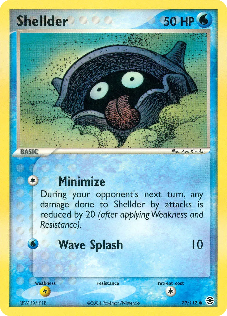 Shellder #79, FireRed & LeafGreen Reverse Foil
