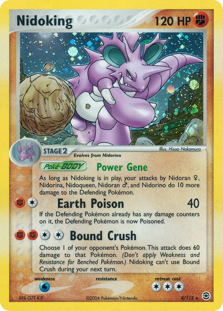 Nidoking #8, FireRed & LeafGreen Reverse Foil