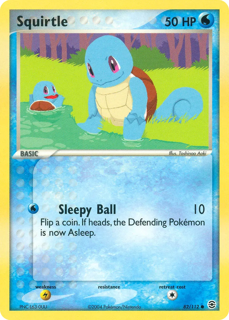 Squirtle #82, FireRed & LeafGreen Reverse Foil