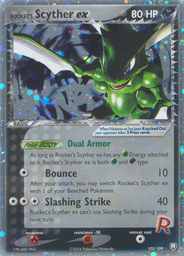 Rocket's Scyther ex #102, Team Rocket Returns