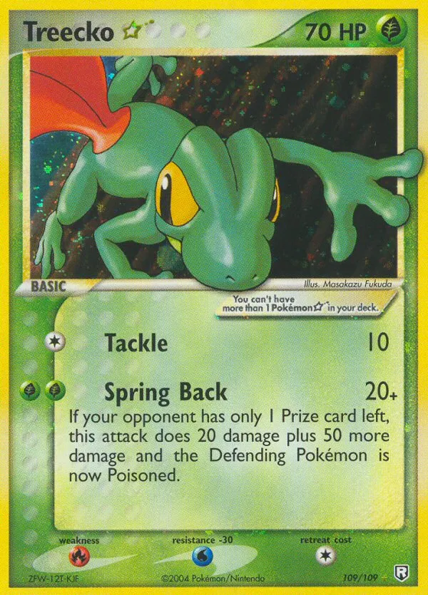 Treecko ★ #109, Team Rocket Returns Gold Star