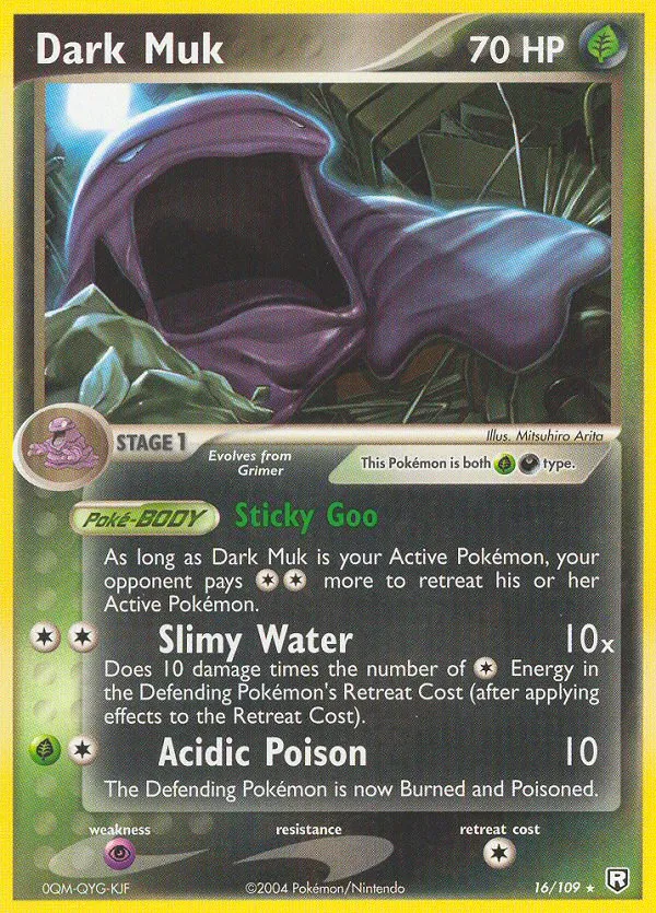 Dark Muk #16, Team Rocket Returns Reverse Foil