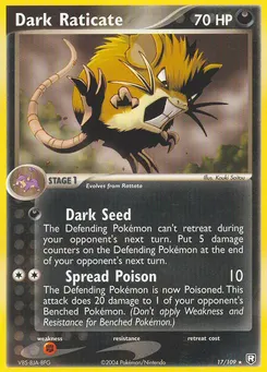 Dark Raticate #17, Reverse Foil