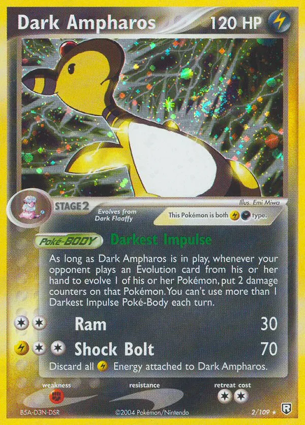 Dark Ampharos #2, Team Rocket Returns Reverse Foil