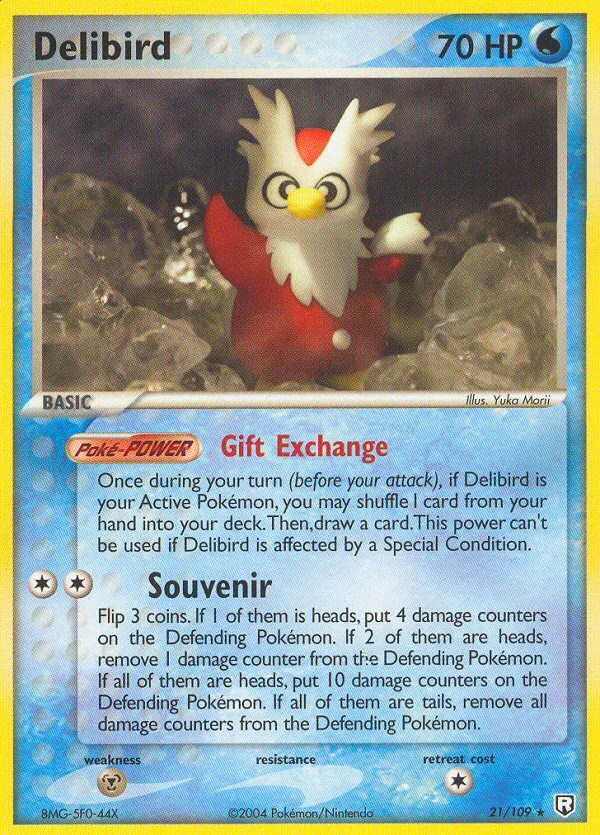 Delibird #21, Team Rocket Returns Reverse Foil