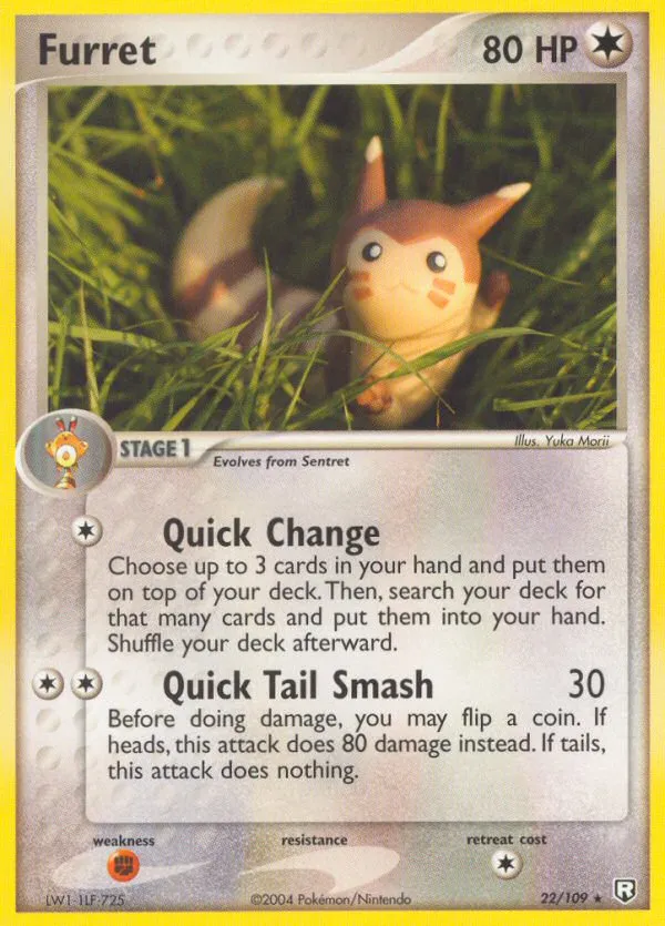 Furret #22, Team Rocket Returns Reverse Foil