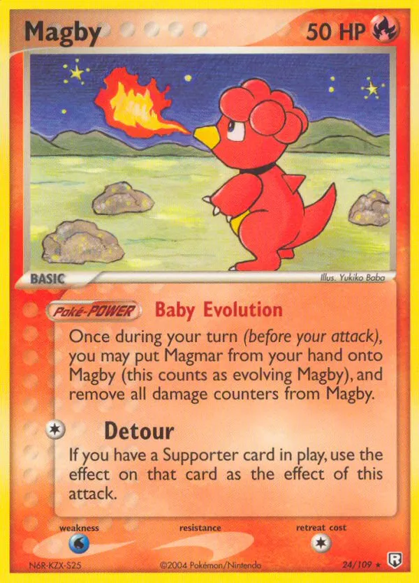 Magby #24, Team Rocket Returns Reverse Foil