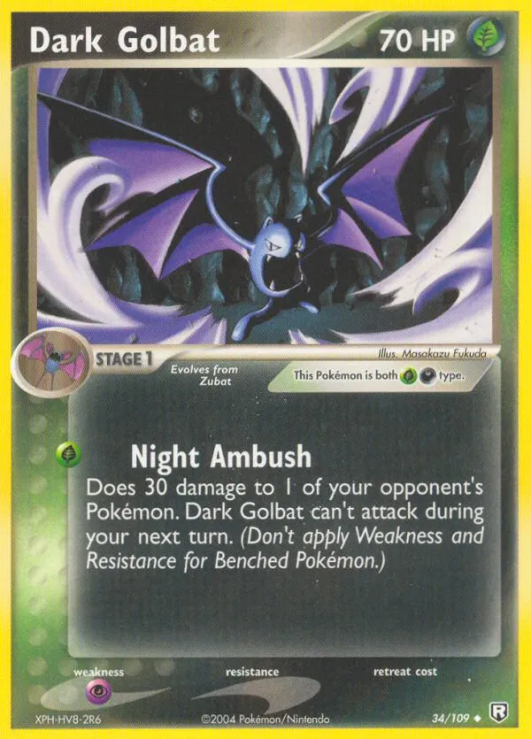 Dark Golbat #34, Team Rocket Returns Reverse Foil