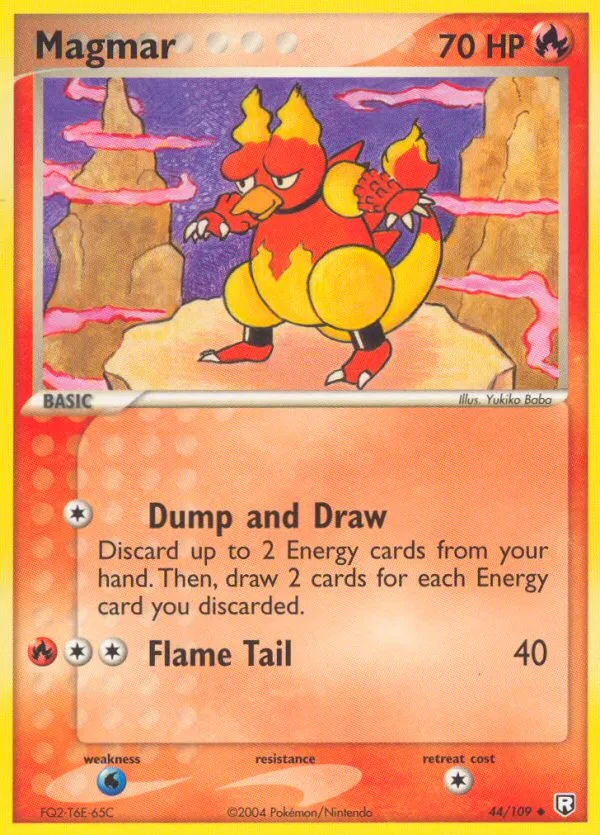 Magmar #44, Team Rocket Returns Reverse Foil