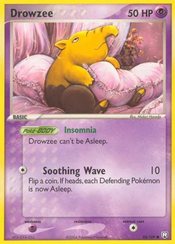 Drowzee #54, Team Rocket Returns Reverse Foil