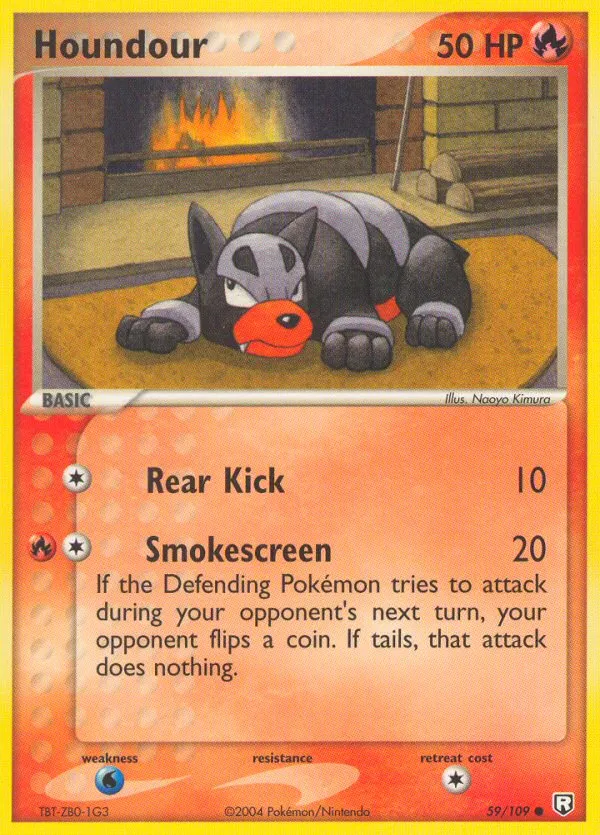 Houndour #59, Team Rocket Returns Reverse Foil