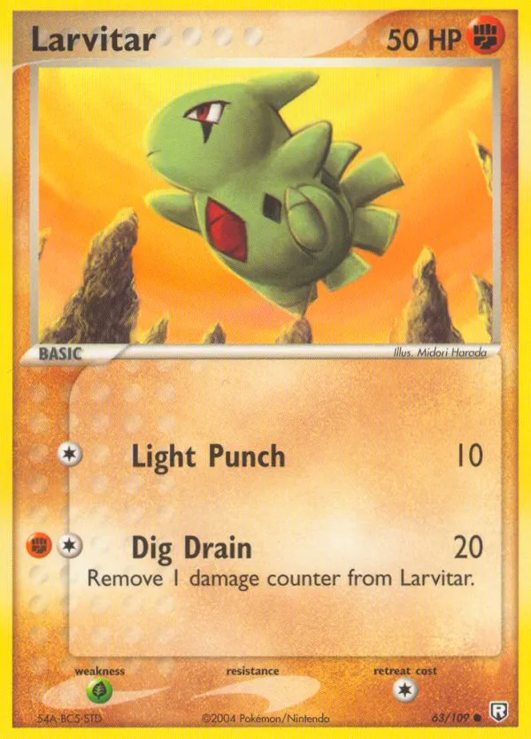 Larvitar #63, Team Rocket Returns Reverse Foil