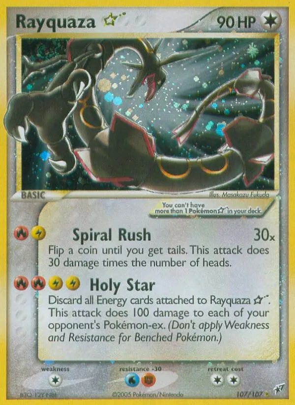 Rayquaza ★ #107, Deoxys Gold Star