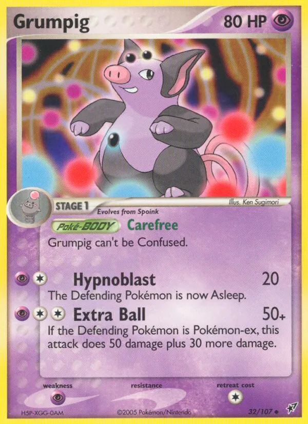 Grumpig #32, Deoxys Reverse Foil