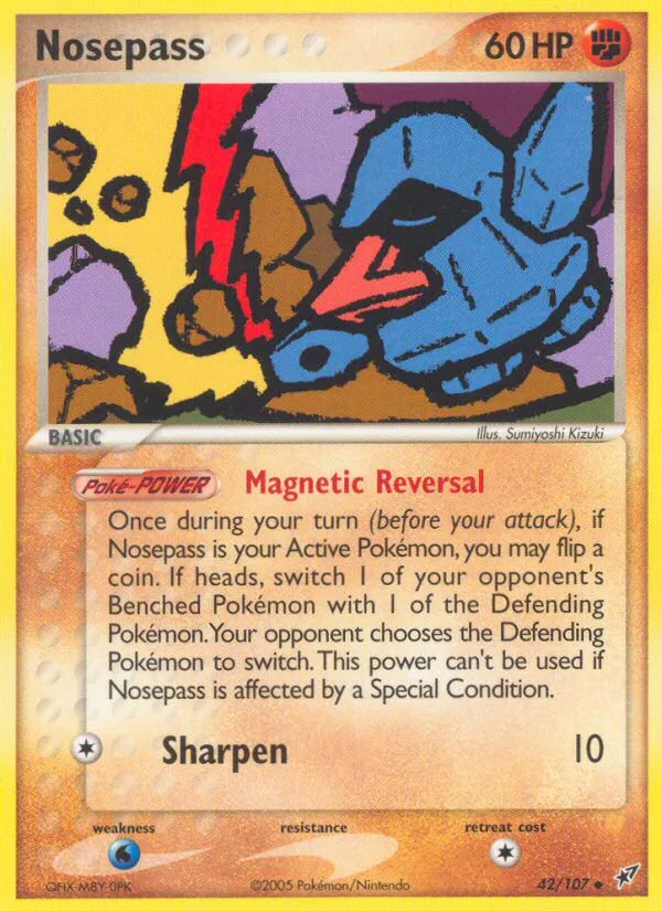 Nosepass #42, Deoxys Reverse Foil
