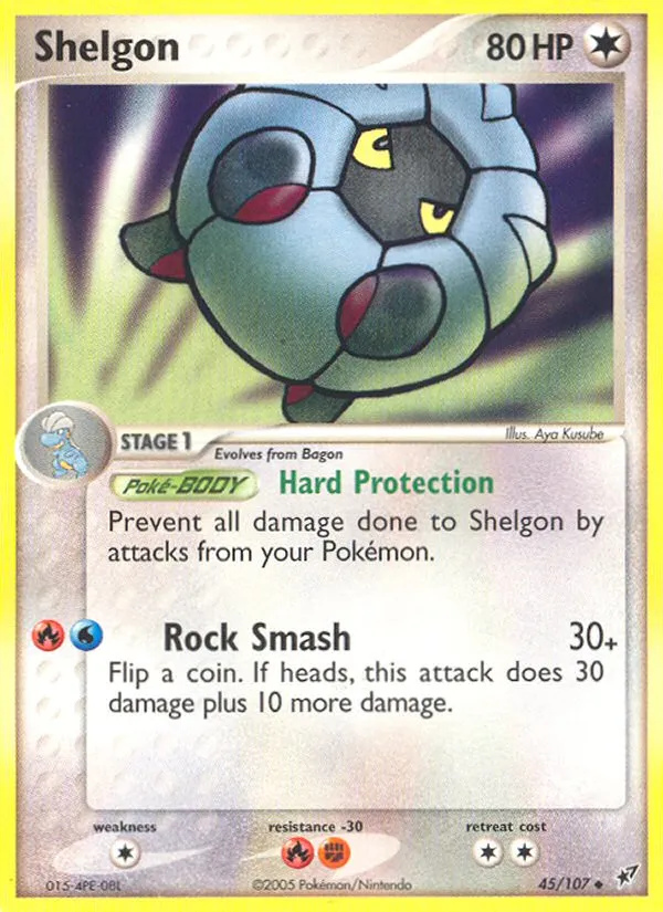 Shelgon #45, Deoxys Reverse Foil
