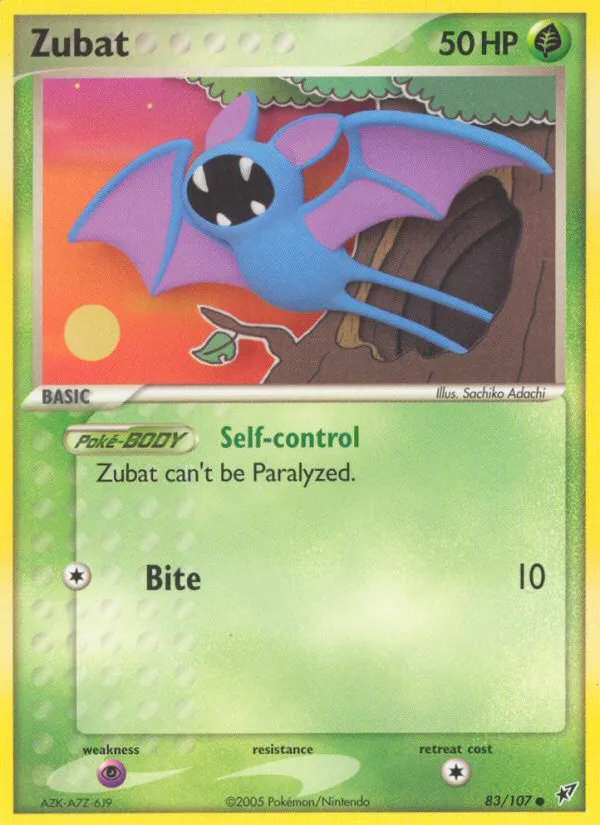 Zubat #83, Deoxys Reverse Foil