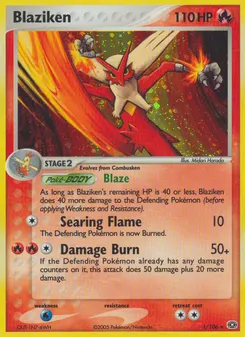 Blaziken #1, Reverse Foil