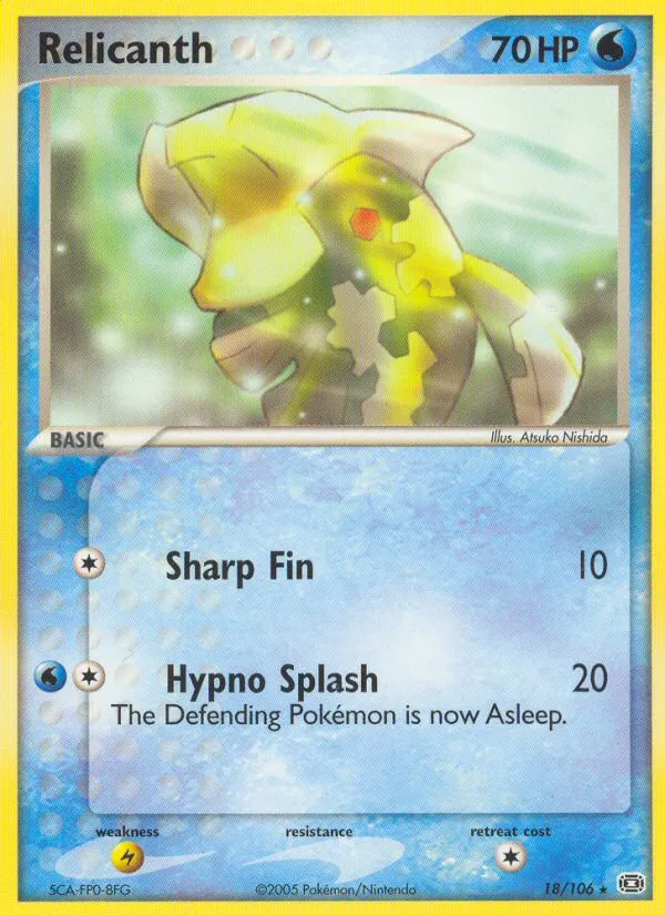 Relicanth #18, Emerald Reverse Foil