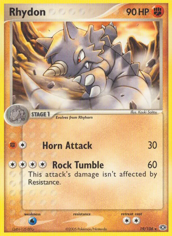 Rhydon #19, Emerald Reverse Foil