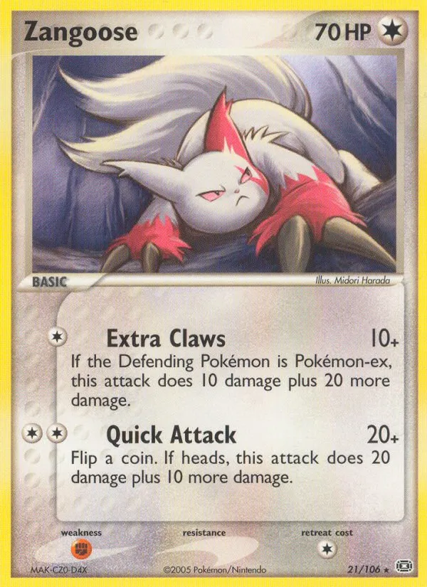 Zangoose #21, Emerald
