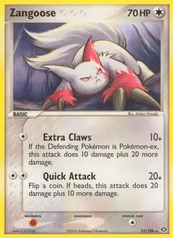 Zangoose #21, Reverse Foil