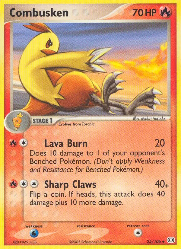 Combusken #25, Emerald Reverse Foil