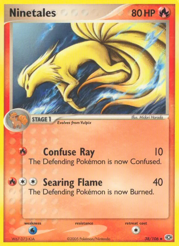 Ninetales #38, Emerald Reverse Foil