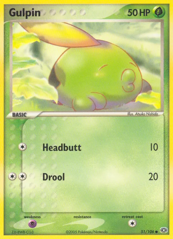 Gulpin #51, Emerald Reverse Foil