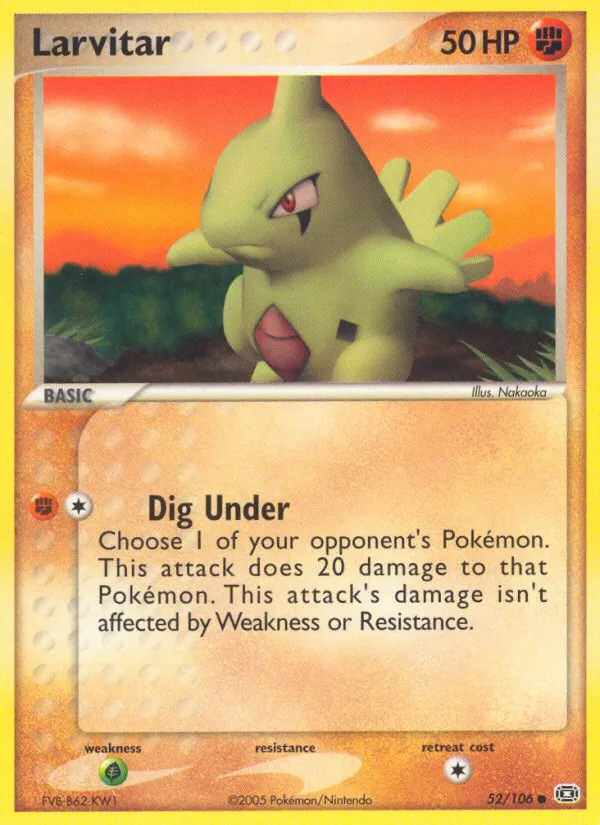 Larvitar #52, Emerald