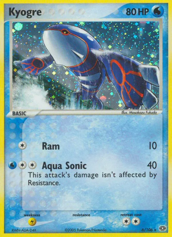 Kyogre #6, Emerald Reverse Foil
