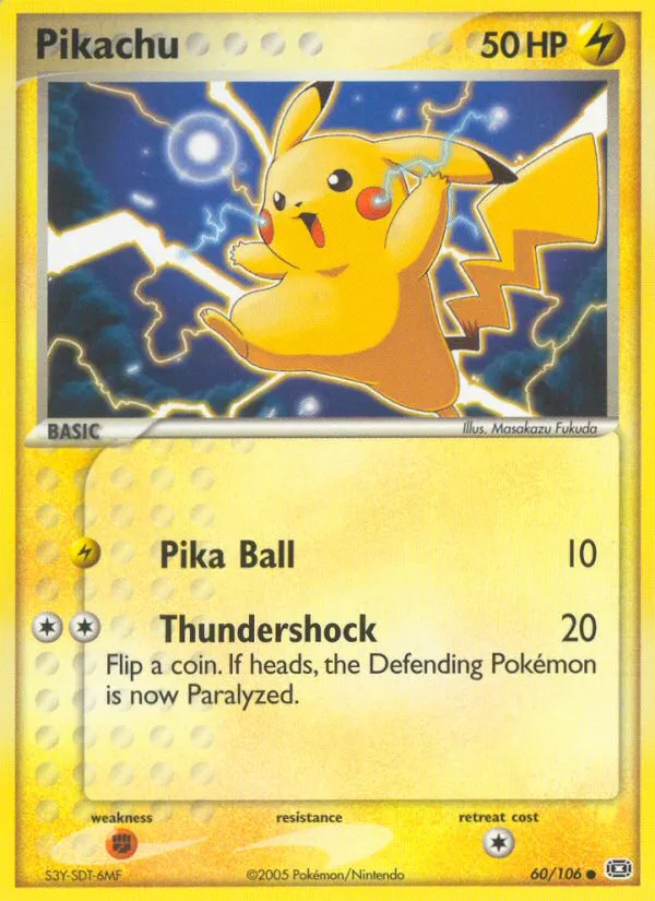 Pikachu #60, Emerald Reverse Foil