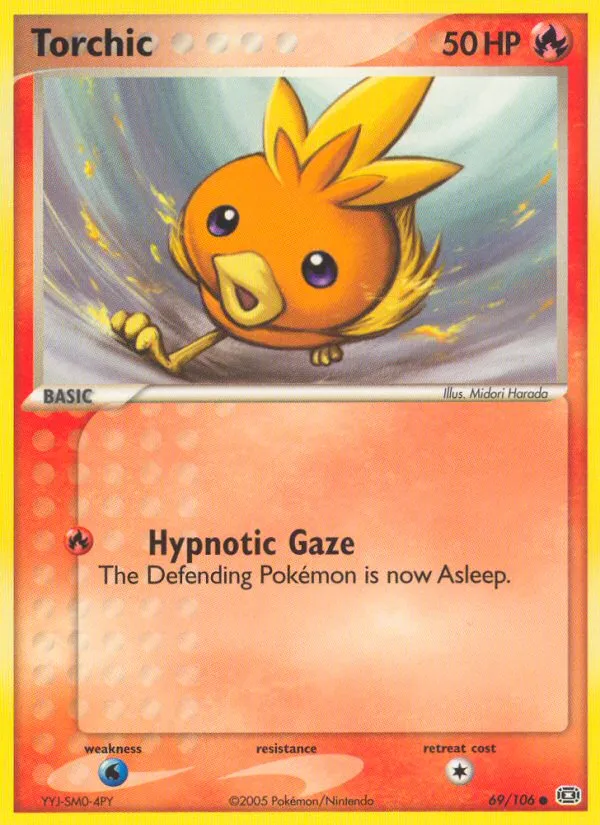 Torchic #69, Emerald Reverse Foil