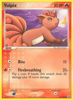 Vulpix #72, Reverse Foil